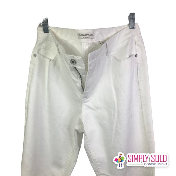 Coldwater Creek Natural Fit Women's Jeans High-Rise White Cotton Stretch Sz 12 - Picture 3 of 8
